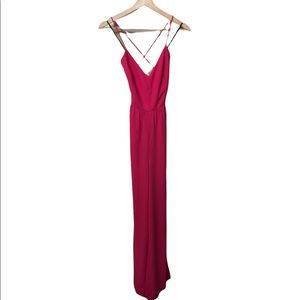 Forever 21 Long Fuchsia Jumpsuit Small